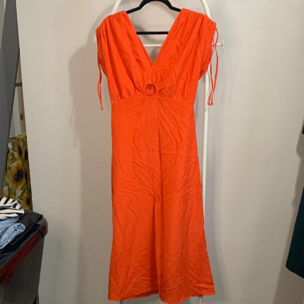 Sincerely‎ Jules Vibrant Orange Midi Dress
